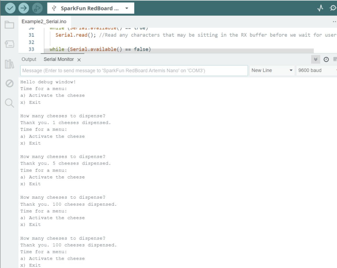 Serial Monitor Example